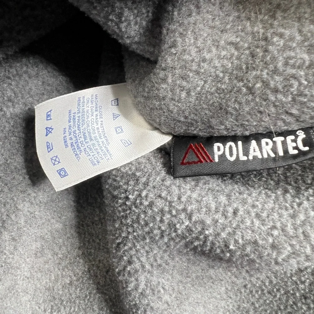 Lands End Kids Blue Jacket Polartec Fleece Lined Hooded Large 14-16